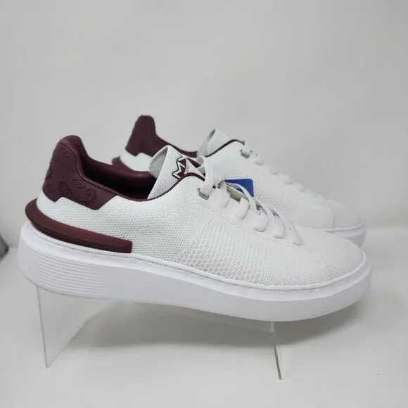 Skechers Mark Nason Shoes Mens 9.5 White Knit Logo Casual Sneakers Lace Up Gym