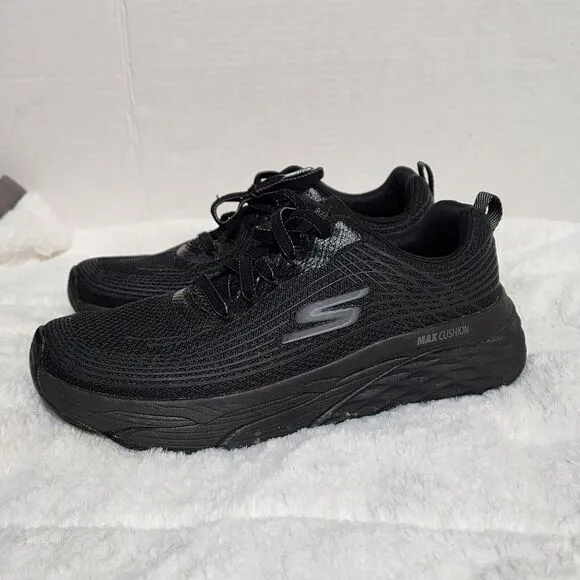 SKECHERS MAX Cushioning Elite Running Shoes Men's Sz 9 Great Quality Black 17693