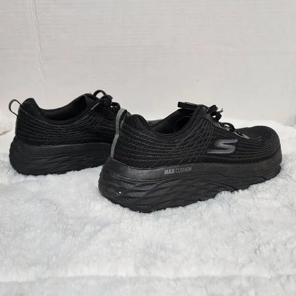 SKECHERS MAX Cushioning Elite Running Shoes Men's Sz 9 Great Quality Black 17693