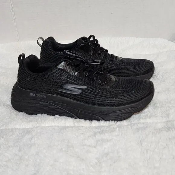 SKECHERS MAX Cushioning Elite Running Shoes Men's Sz 9 Great Quality Black 17693