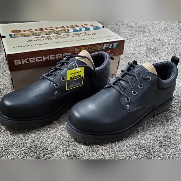 Skechers Mens Alley Cats-Mesago Oxford Shoes