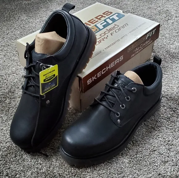 Skechers Mens Alley Cats-Mesago Oxford Shoes