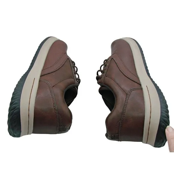 Skechers Men's Size 12 Delson Antigo Oxfords Shoes Waterproof Air Cooled RdBrwn