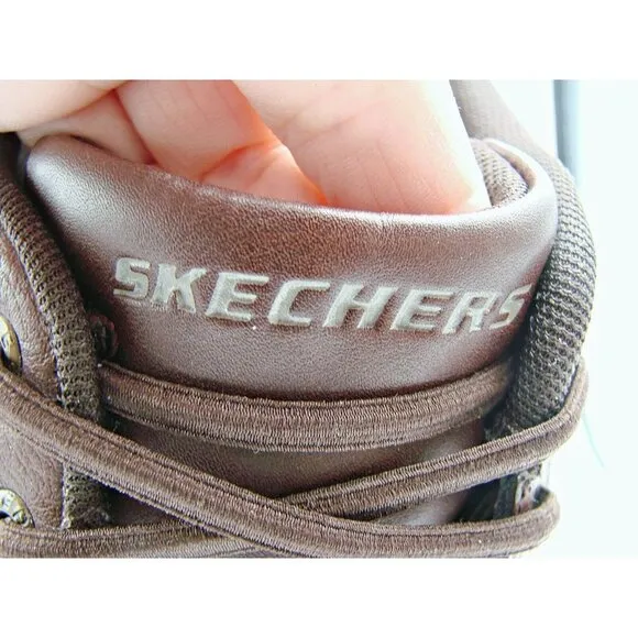 Skechers Men's Size 12 Delson Antigo Oxfords Shoes Waterproof Air Cooled RdBrwn