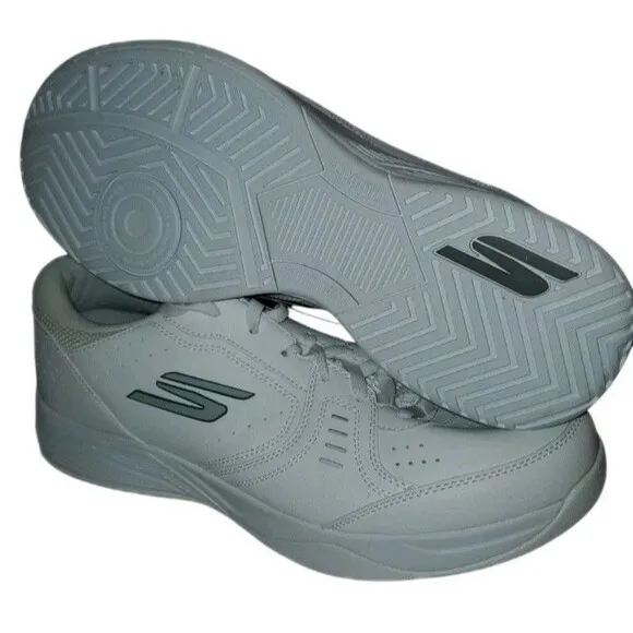 Skechers Mens Viper Court Smash Pickleball Shoes Extra-Wide Shoes (246072WW/WHT)