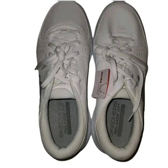 Skechers Mens Viper Court Smash Pickleball Shoes Extra-Wide Shoes (246072WW/WHT)