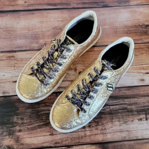 SKECHERS Rare Street Los Angeles Gold Metallic Memory Foam Shoes Men's Size 10