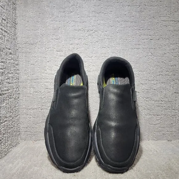 Skechers Respected Calum Black Men’s Size US 11 Fit Memory Foam Goodyear Shoes.