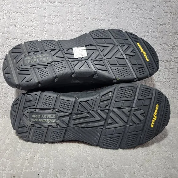 Skechers Respected Calum Black Men’s Size US 11 Fit Memory Foam Goodyear Shoes.