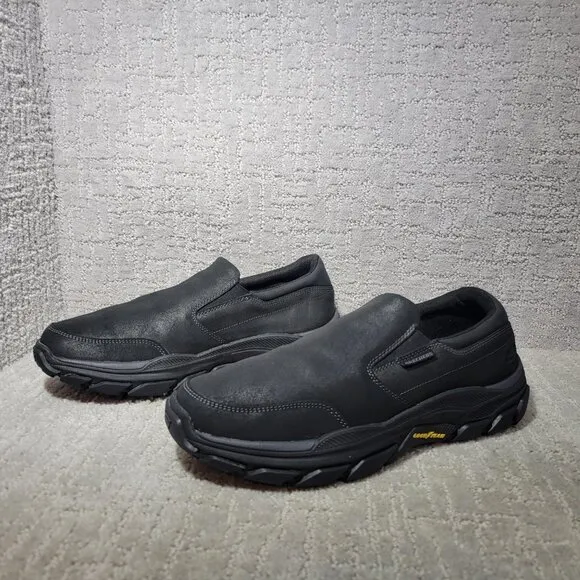 Skechers Respected Calum Black Men’s Size US 11 Fit Memory Foam Goodyear Shoes.