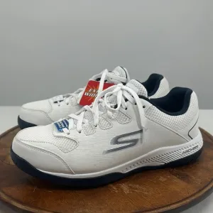 Skechers Shoes Mens 8 Extra Wide Pickleball Arch Fit White Blue Court Sneakers