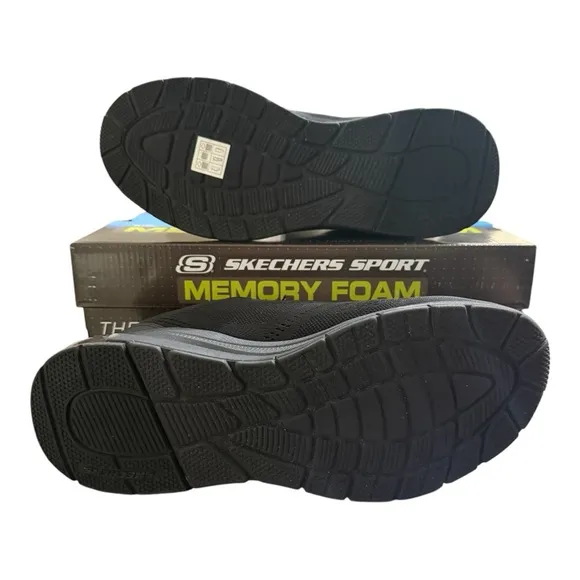 Skechers Sport Wave-Flex Air Memory Foam Black Men's Sneakers Size 11