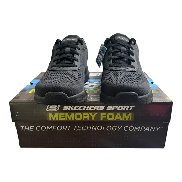 Skechers Sport Wave-Flex Air Memory Foam Black Men's Sneakers Size 11