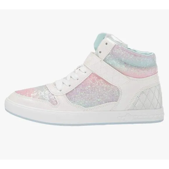 Skechers Standouts Glitter Pastel Ombre High Top Girls Sneakers Shoes Size 4