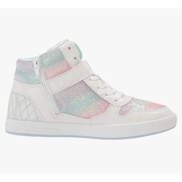 Skechers Standouts Glitter Pastel Ombre High Top Girls Sneakers Shoes Size 4