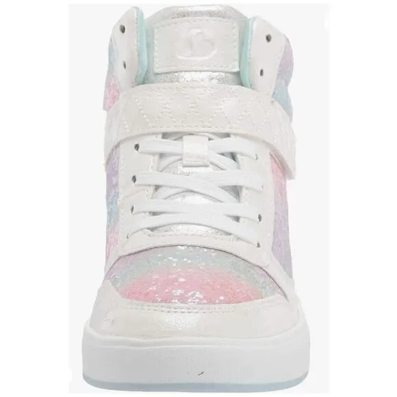 Skechers Standouts Glitter Pastel Ombre High Top Girls Sneakers Shoes Size 4