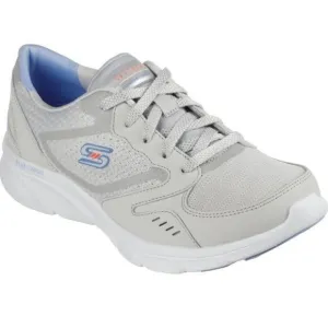 Skechers Womens DLUX Comfort Air-Cooled Memory Foam Sneakers Gray Size 8