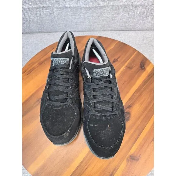 Skechers Work Synergy Ekron Alloy Toe Shoe Black/Charcoal Mens Size 12