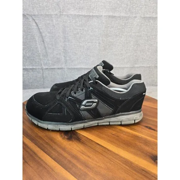 Skechers Work Synergy Ekron Alloy Toe Shoe Black/Charcoal Mens Size 12