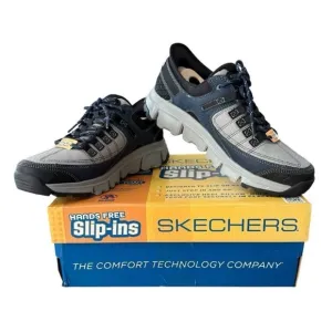 Sketchers Summits AT Slip-ins Shoes Sneakers Hands Free Size 8 Grey Navy