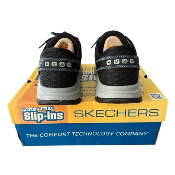 Sketchers Summits AT Slip-ins Shoes Sneakers Hands Free Size 8 Grey Navy