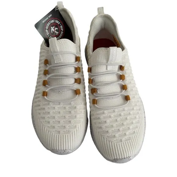 Sketchers Work Slip Resistant Relaxed Fit Air Cool Memory Foam Women Sz7.5 Ivory