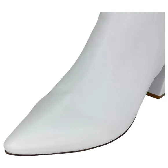 SMASH Shoes Chiku White Faux Leather Womens Ankle Boots Size 13W