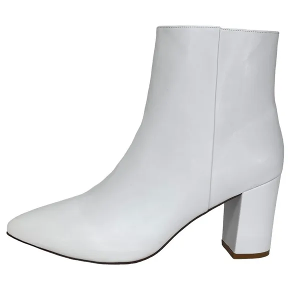 SMASH Shoes Chiku White Faux Leather Womens Ankle Boots Size 13W