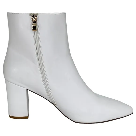 SMASH Shoes Chiku White Faux Leather Womens Ankle Boots Size 13W