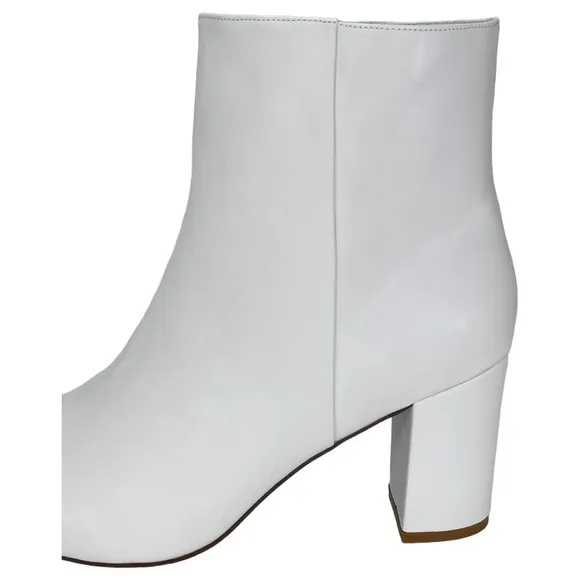SMASH Shoes Chiku White Faux Leather Womens Ankle Boots Size 13W