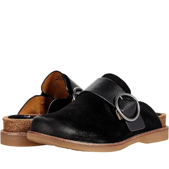 Sofft Mules Suede Black Leather Shoes 9.5