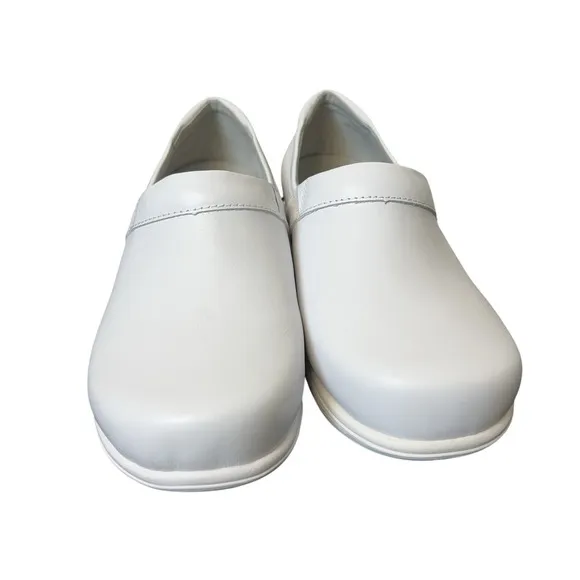 SoftWalk Grey's Anatomy Meredith White Box Leather Clogs Shoes Womens Sz 9 Wide