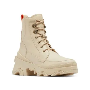 SOREL Womens Beige 1&quot; Platform Goring Waterproof Brex Round Toe Boots Shoes 9.5