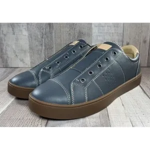 Spenco Malibu Lux Sneakers Slip On Shoes Blue Leather Womens Size‎ 7 Wide New
