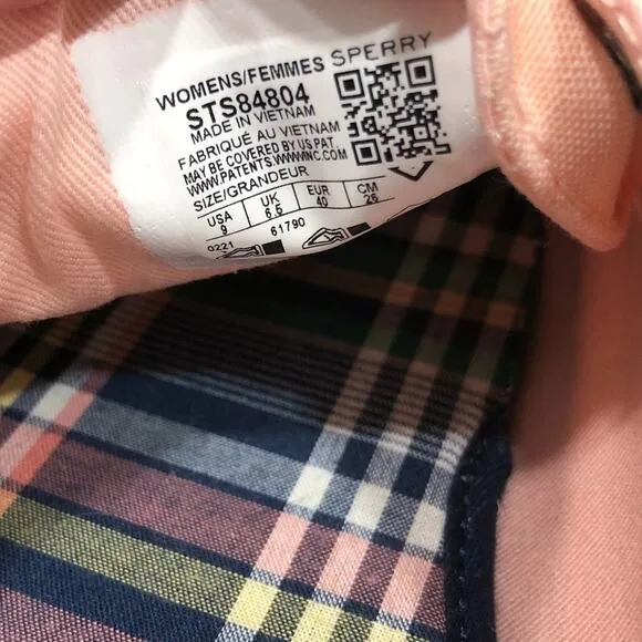 Sperry Crest Vibe Mule Chambray Pink Sneaker Shoes
