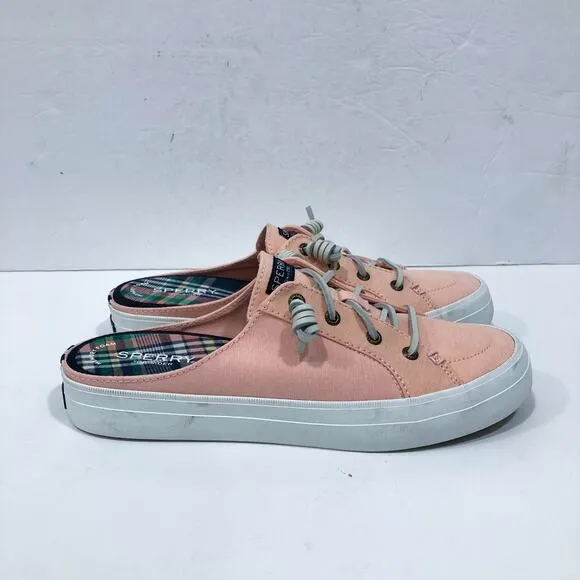 Sperry Crest Vibe Mule Chambray Pink Sneaker Shoes