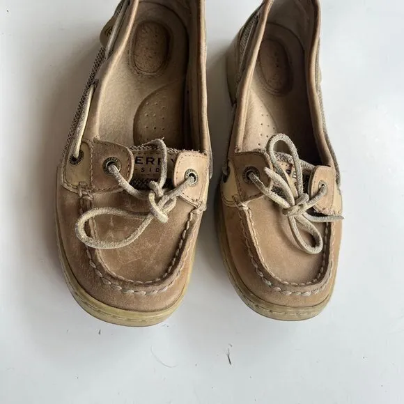 Sperry Top-Sider Angelfish Slip-On Boat Shoes‎ Womens Linen-Oat Size 6M