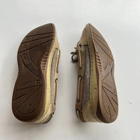 Sperry Top-Sider Angelfish Slip-On Boat Shoes‎ Womens Linen-Oat Size 6M