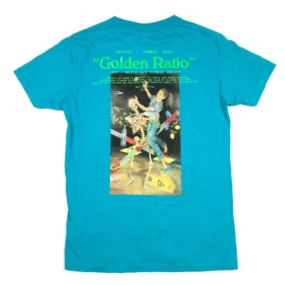 SS20 Off White Golden Ratio Pascal Painting Tee T Shirt Size Medium Designer B1