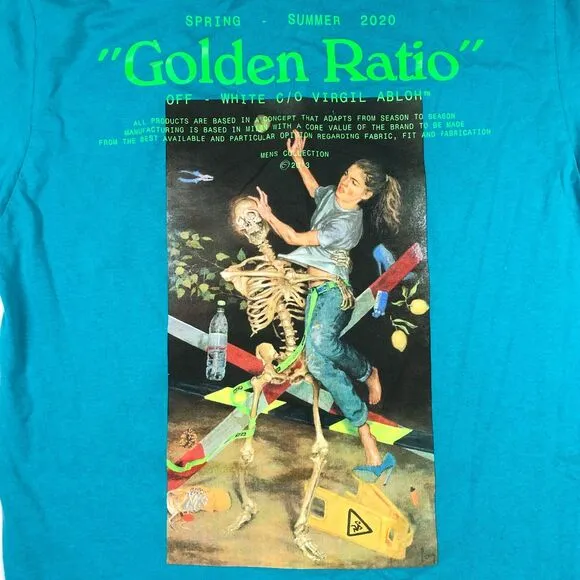 SS20 Off White Golden Ratio Pascal Painting Tee T Shirt Size Medium Designer B1