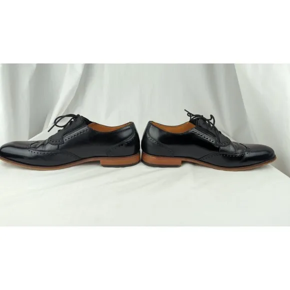 Stacy Adams Men's Sullivan Wingtip Oxford Dress Shoes Memory Foam Black 8.5