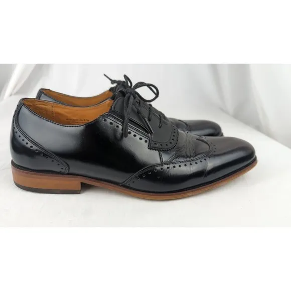 Stacy Adams Men's Sullivan Wingtip Oxford Dress Shoes Memory Foam Black 8.5