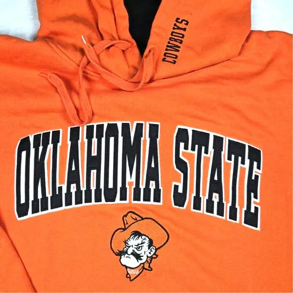 Stadium Athletics Oklahoma State Cowboys Hoodie 4XL Orange Embroidered EUC