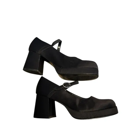 Steve Madden Black Mary Jane Shoes Goth Punk Wednesday Addams 6.5 Y2K