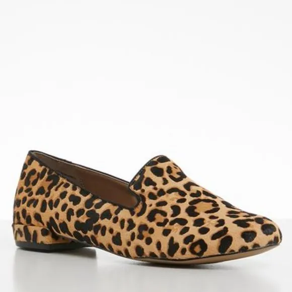 STEVE MADDEN Calf Hair Animal Printed Loafer Shoes