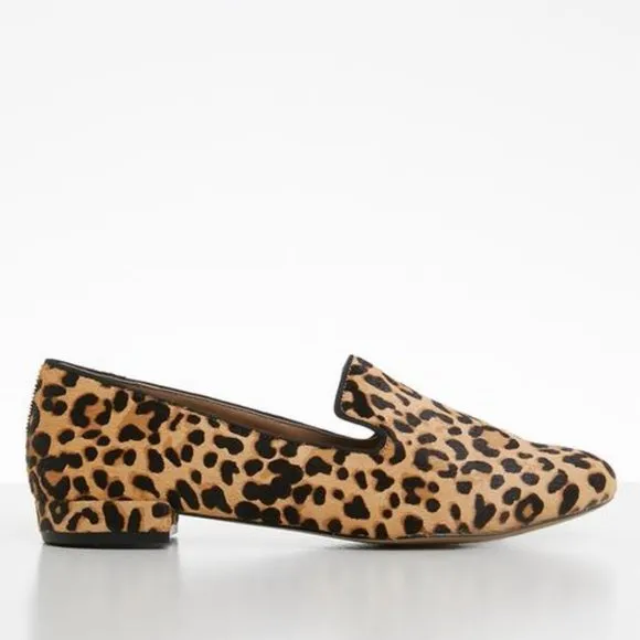 STEVE MADDEN Calf Hair Animal Printed Loafer Shoes
