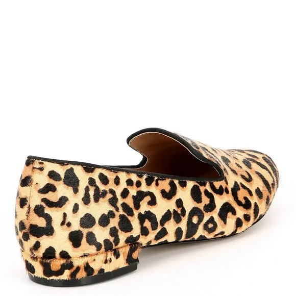 STEVE MADDEN Calf Hair Animal Printed Loafer Shoes