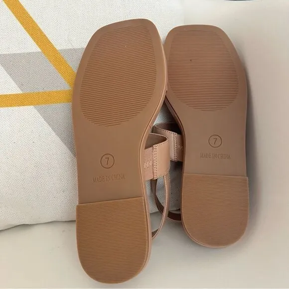 Steve Madden Ethos Leather Sandal Women's Shoes Tan US 7 NEW