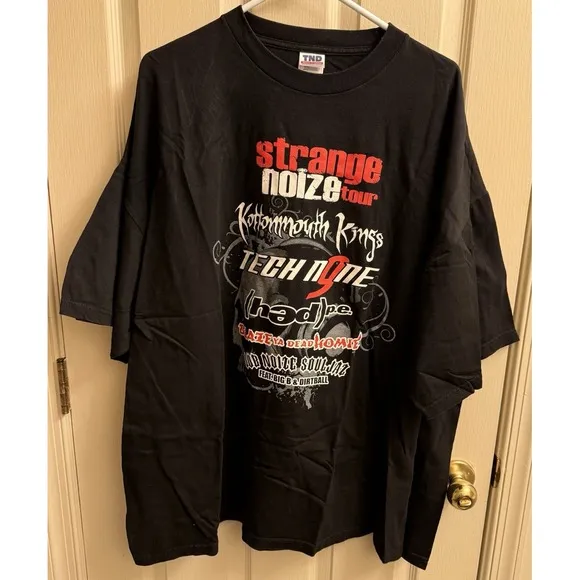 STRANGE NOIZE TOUR SHIRT 3XL TECH N9NE KOTTONMOUTH KINGS TOUR SHIRT‎ Autographed