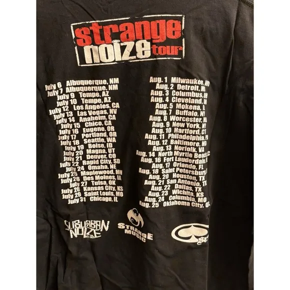 STRANGE NOIZE TOUR SHIRT 3XL TECH N9NE KOTTONMOUTH KINGS TOUR SHIRT‎ Autographed